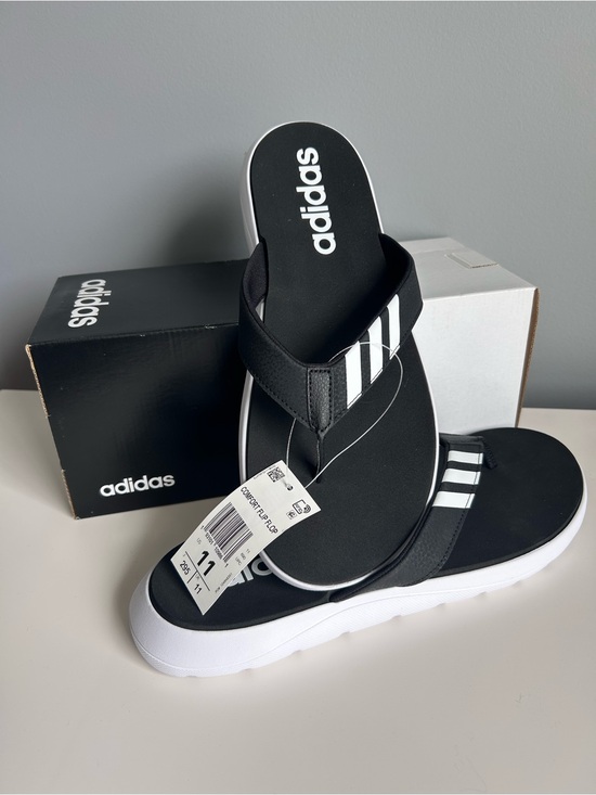 adidas Other - adidas Black & White Comfort Flip Flops